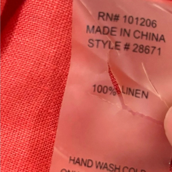 Soft Surroundings 100% Linen Button Down - Picture 6 of 9